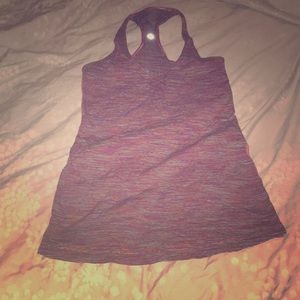 Striped lululemon workout tank top
